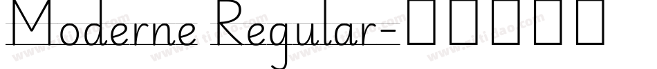 Moderne Regular字体转换